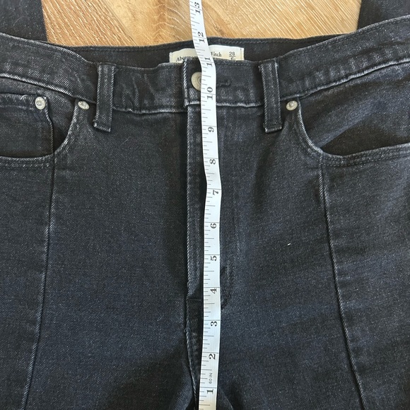 Abercrombie & Fitch High Rise Skinny Split Seam Back Denim 28 R 6 - Picture 6 of 8